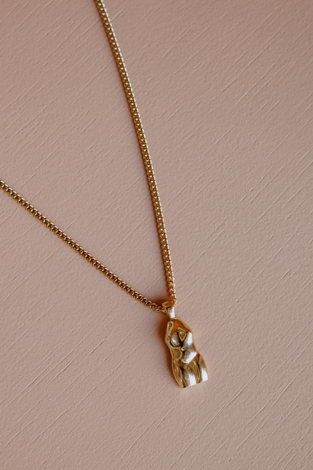Gold Female Form Necklace
