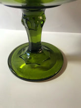 Load image into Gallery viewer, Indiana Glass Olive Green Scallop Teardrop Compote
