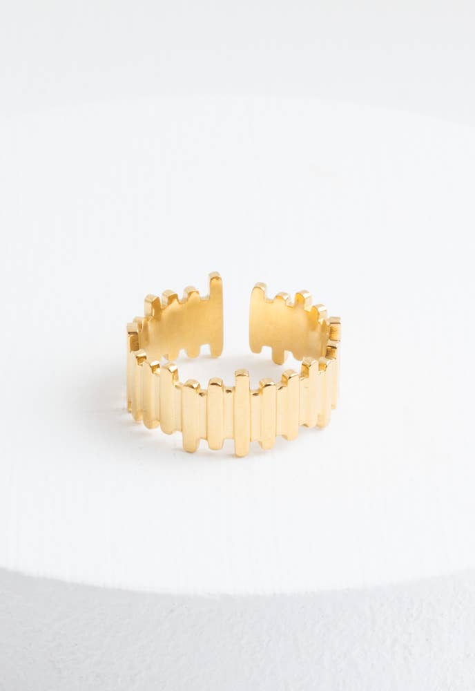 Crowned in Gold Adjustable Ring