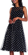 Load image into Gallery viewer, Adrianna Papell Black &amp; White Polka Dot Midi Dress - Size 18
