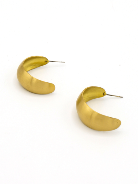 Brass Vintage Rounded Hoops