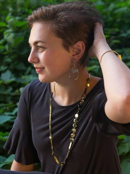 Brass Dots and Dashes Necklace