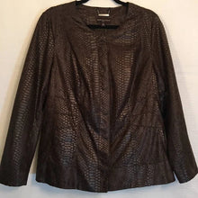 Load image into Gallery viewer, Dana Buchman Brown Snake Print Jacket - Small

