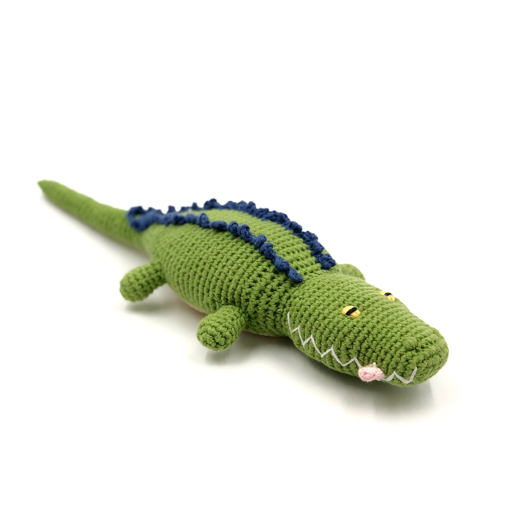 Hand Knit Crocodile Toy