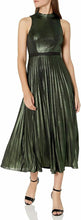 Load image into Gallery viewer, Donna Morgan Green Metallic Pleated Maxi - Size 0
