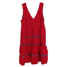 Load image into Gallery viewer, LOFT Red Embroidered Sleeveless Dress- L
