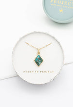 Load image into Gallery viewer, Diamond Shaped Turquoise Pendant
