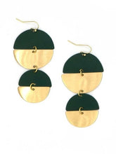 Load image into Gallery viewer, Half Moons Modern Forest Earrings
