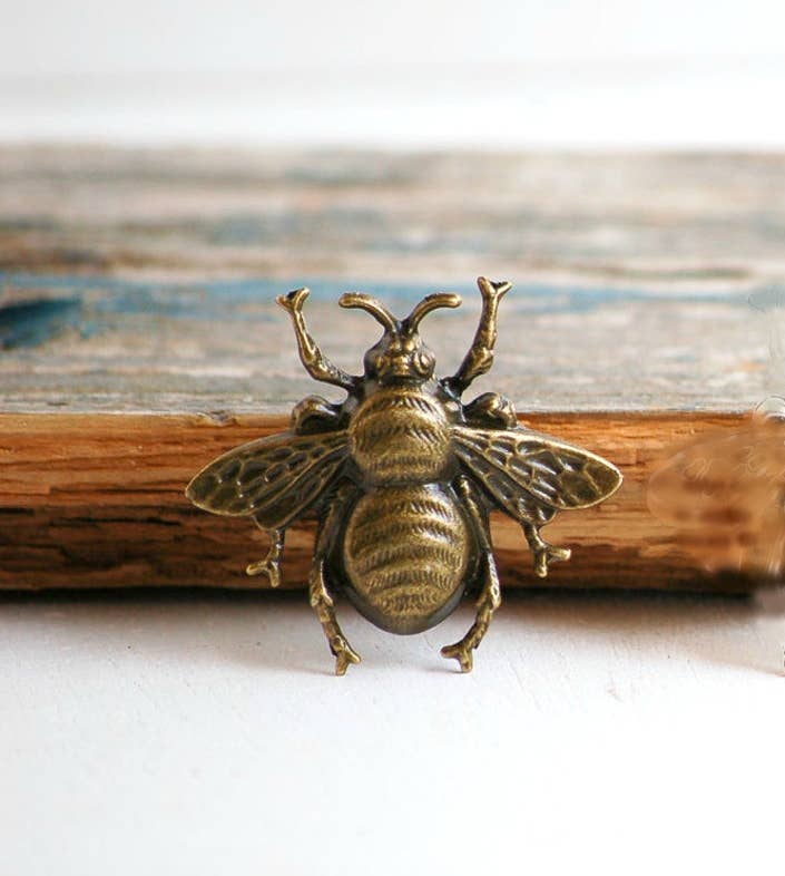 Brass Bee Brooch