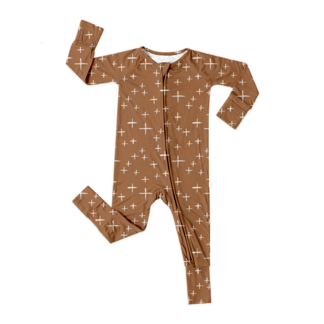 Fall Bamboo Convertible Romper- Sketches on Copper
