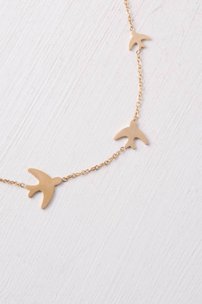 Gold Sparrows Necklace