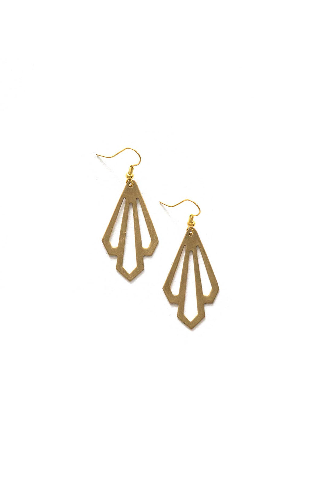 Trinity Earrings - Brass