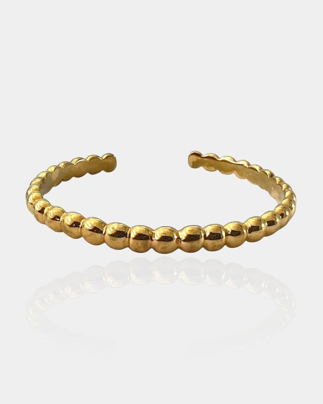 Crown Dots Gold Plated Cuff