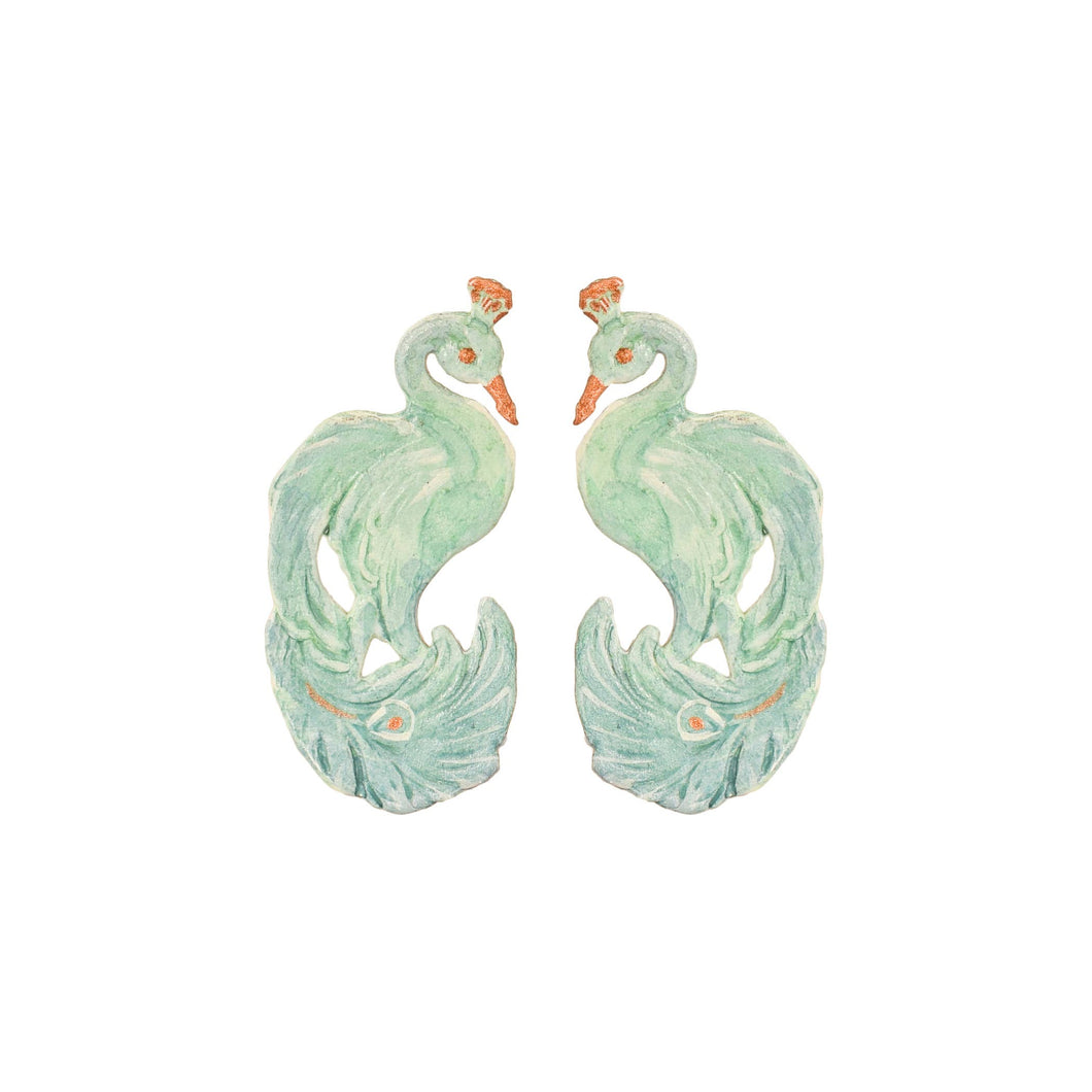 Jade Peacock Earrings