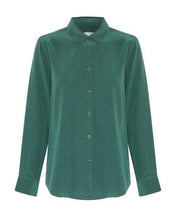 Load image into Gallery viewer, Button Down Silk Shirt in Forest
