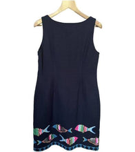 Load image into Gallery viewer, Talbots Navy Fishies Dress - Size 8
