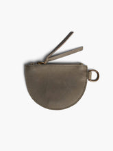 Load image into Gallery viewer, Leather Mini Crescent Pouch Grey
