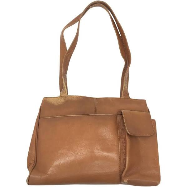 HOBO Brown Leather Bag w/ Outside Pockets