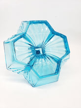 Load image into Gallery viewer, Pyramid Turquoise Indiana Glass Divided Relish Dish
