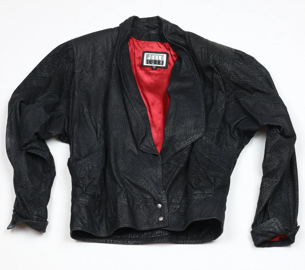 Vintage Pelle Cuir Leather Suede Bomber Jacket- M