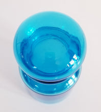 Load image into Gallery viewer, Vintage Belgium Glass Turquoise Apothecary Jar
