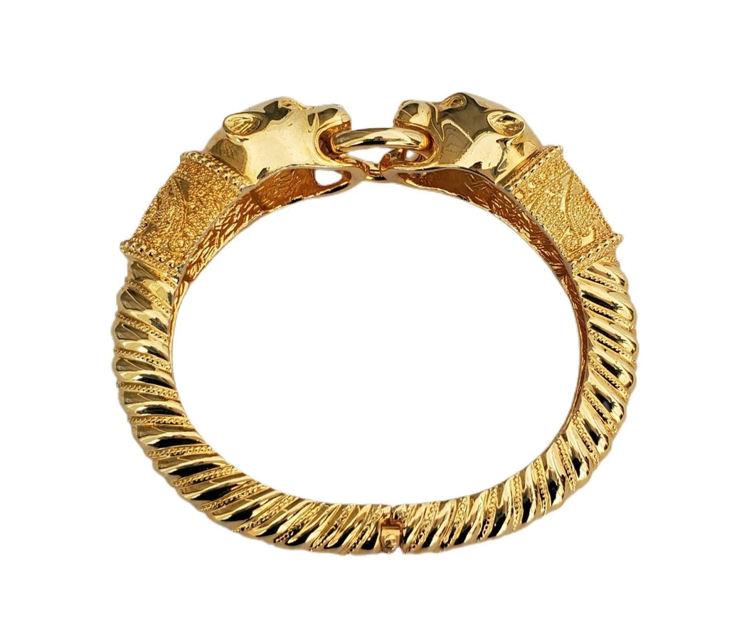 Joan Rivers Double Gold Panther Bracelet