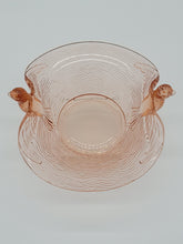 Load image into Gallery viewer, Fenton Pink Bird Handles Glass Bowl
