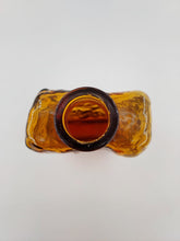 Load image into Gallery viewer, Empoli Amber Hand Blown Bark Decanter
