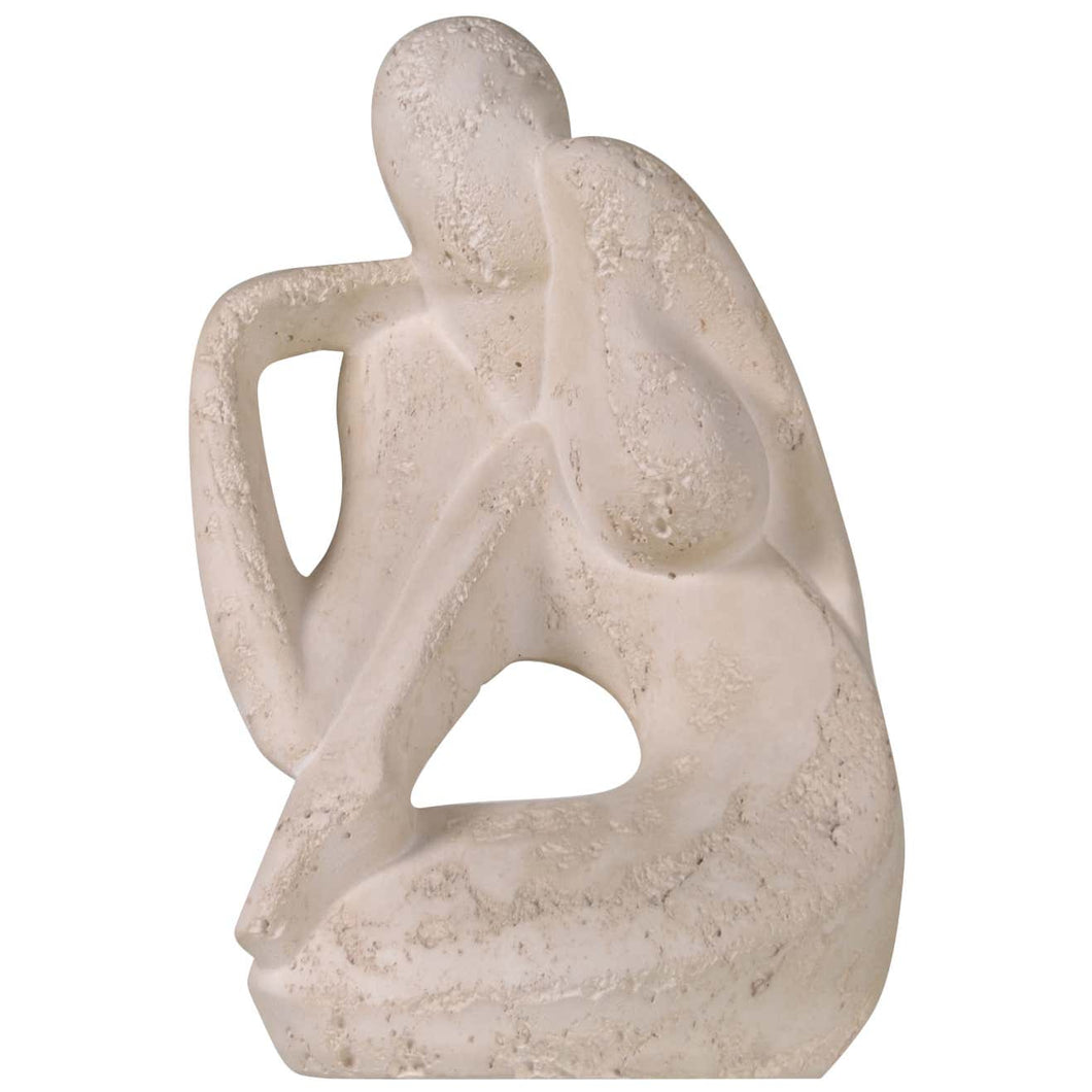 Jaru MCM Cast Stone Resting Woman Sculpture