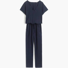 Load image into Gallery viewer, J. Crew Navy Stripe Jumpsuit - Small
