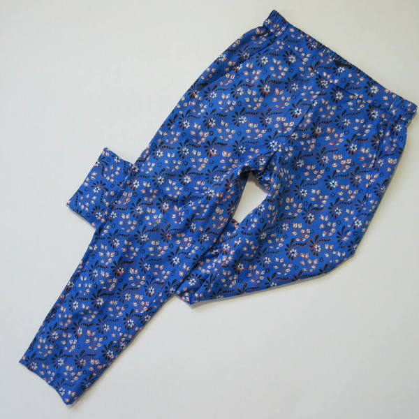 J. Crew Blue Floral Pants - 8