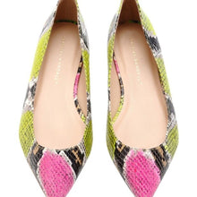 Load image into Gallery viewer, Loeffler Randall &quot;Quinnie&quot; Snakeskin Pointed Toe Flats - 7
