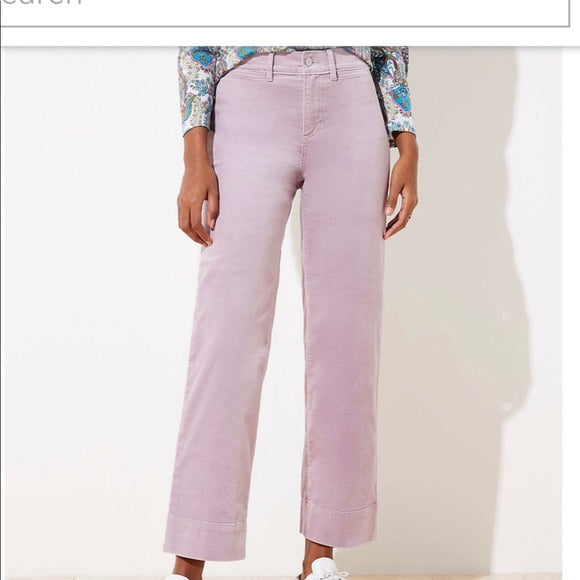 Thrifted Ann Taylor Loft Lilac Velvet Jeans