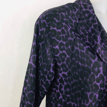 Load image into Gallery viewer, Ann Taylor Purple Leopard Blouse - Medium
