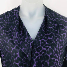 Load image into Gallery viewer, Ann Taylor Purple Leopard Blouse - Medium

