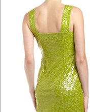 Load image into Gallery viewer, Andrew Marc Lime Sequin Dress - Size 8
