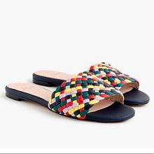 Load image into Gallery viewer, J.Crew Cora Slide Sandals in Rainbow Check- 6.5
