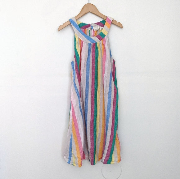 C & C Striped Linen Dress - XS