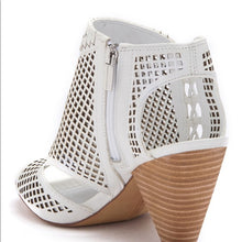 Load image into Gallery viewer, Vince Camuto Cut Out White Heels - Size 10
