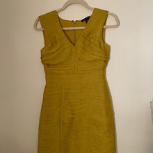Load image into Gallery viewer, Banana Republic Chartreuse Draped Dress - Size 6
