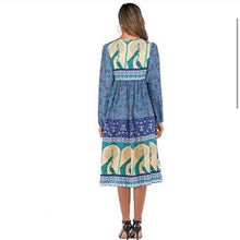 Load image into Gallery viewer, R. Vivimos Boho Peacock Dress - Size Large
