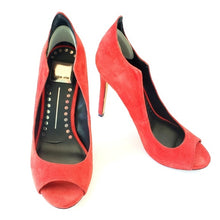 Load image into Gallery viewer, Dolce Vita Red Suede Heels - Size 6
