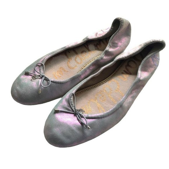 Sam Edelman Iridescent Felicia Ballet Flats - Size 10