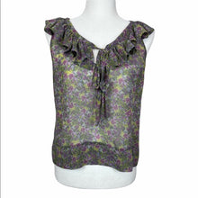 Load image into Gallery viewer, Fei Silk Purple Floral Top - 12
