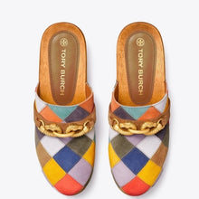 Load image into Gallery viewer, Tory Burch Patchwork Suede Equestrian Clogs - Size 7
