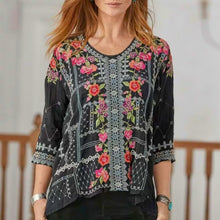 Load image into Gallery viewer, Johnny Was Embroidered Carnation Top - Large

