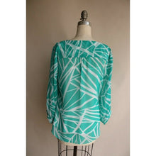Load image into Gallery viewer, Banana Republic Sheer 3/4 Turquoise Top - Large
