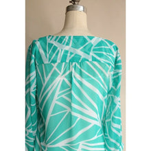 Load image into Gallery viewer, Banana Republic Sheer 3/4 Turquoise Top - Large
