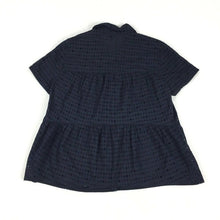 Load image into Gallery viewer, Madewell Navy Eyelet Top - Medium
