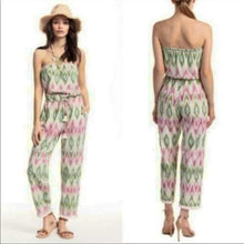 Load image into Gallery viewer, Calypso St. Barth Strapless Aztec Print Jumpsuit- M

